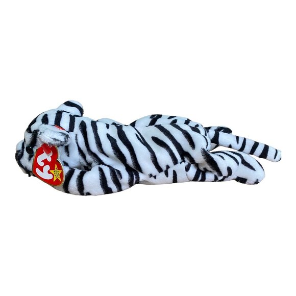 Ty Beanie Babies Blizzard Tiger Plush Stuffed Animal Hang 4th Gen Tush 3rd Gen T - Picture 2 of 9
